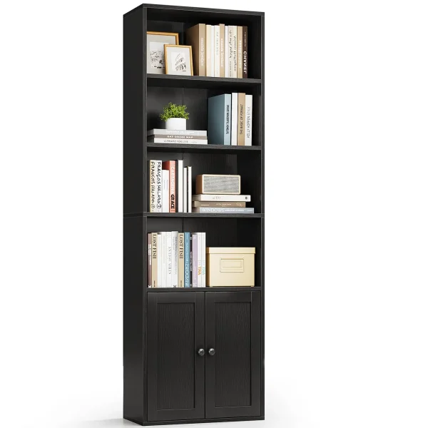 Executive 6-Tier Bookcase with Doors