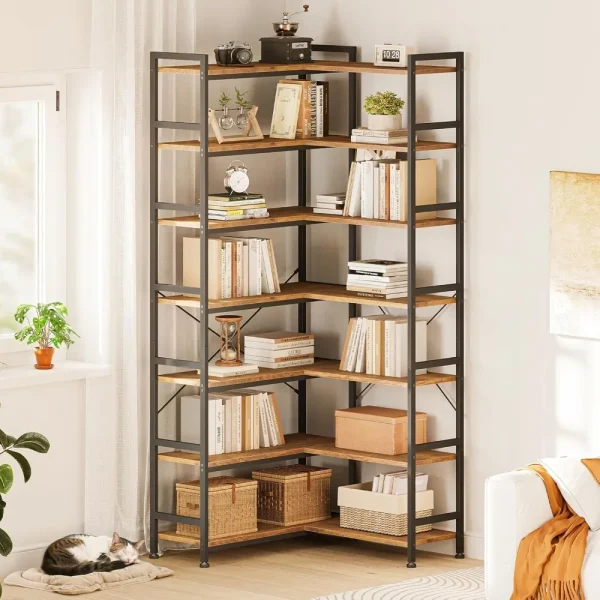 76" Corner Bookshelf