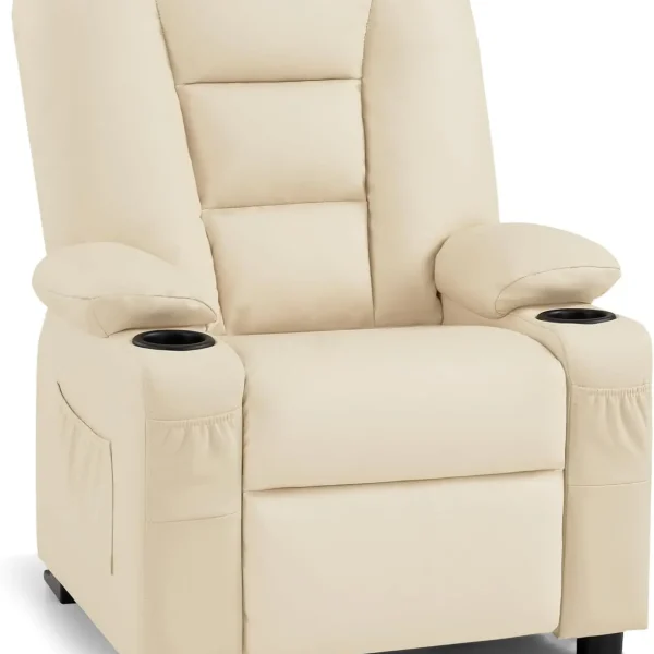 Kids Cream Recliner Chair for Ages 3+
