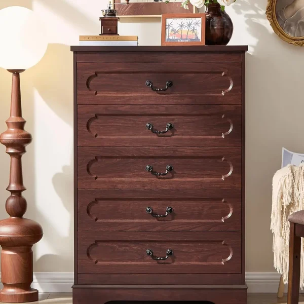 Rustic Farmhouse Cherry Wood Dresser for Bedroom
